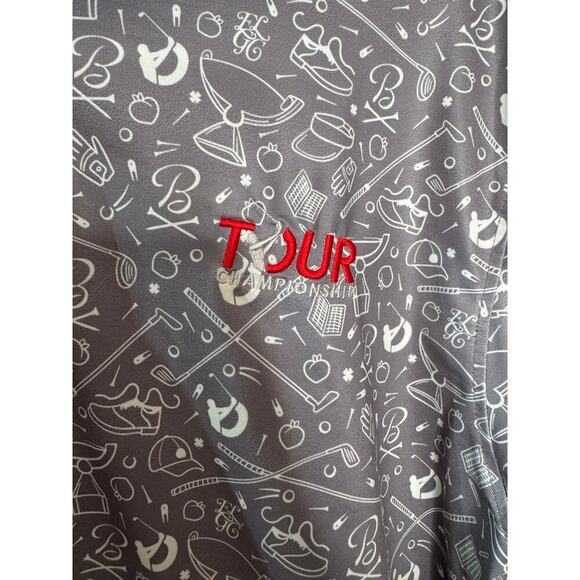 Men's Barstool Golf Gray TOUR Championship Printed Polo XL - Picture 4 of 6